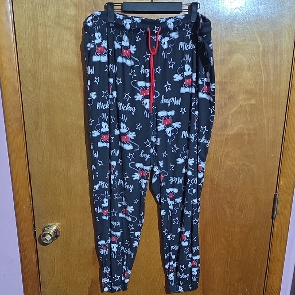 Disney Black and White Mickey Pajama Pants - Picture 1 of 7